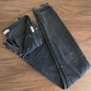 Distressed Black Jeans